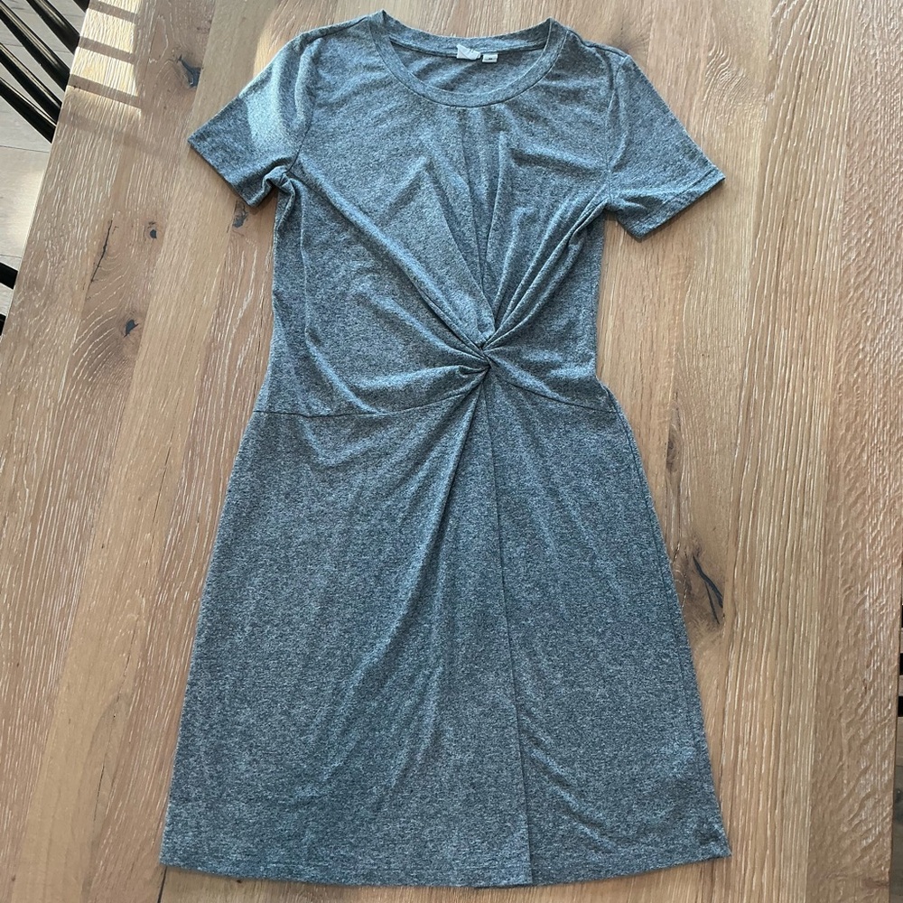 GAP Heather Gray Twist Front Dress
